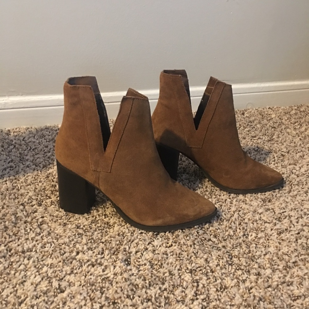 Brown Suede Booties